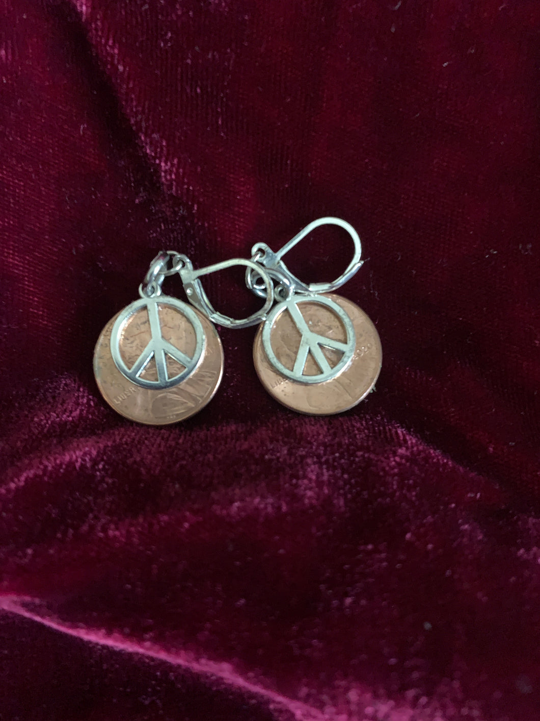 Lucky Penny Peace Earrings